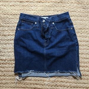 Madewell denim mini skirt